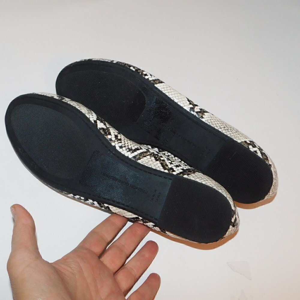FRENCH CONNECTION Diana Ballet Flats Snake Print sz 10 women‎ - Picture 5 of 5